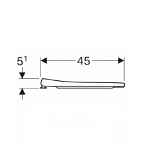 Geberit, Icon, capac wc cu soft close, 36x45 cm , duroplast